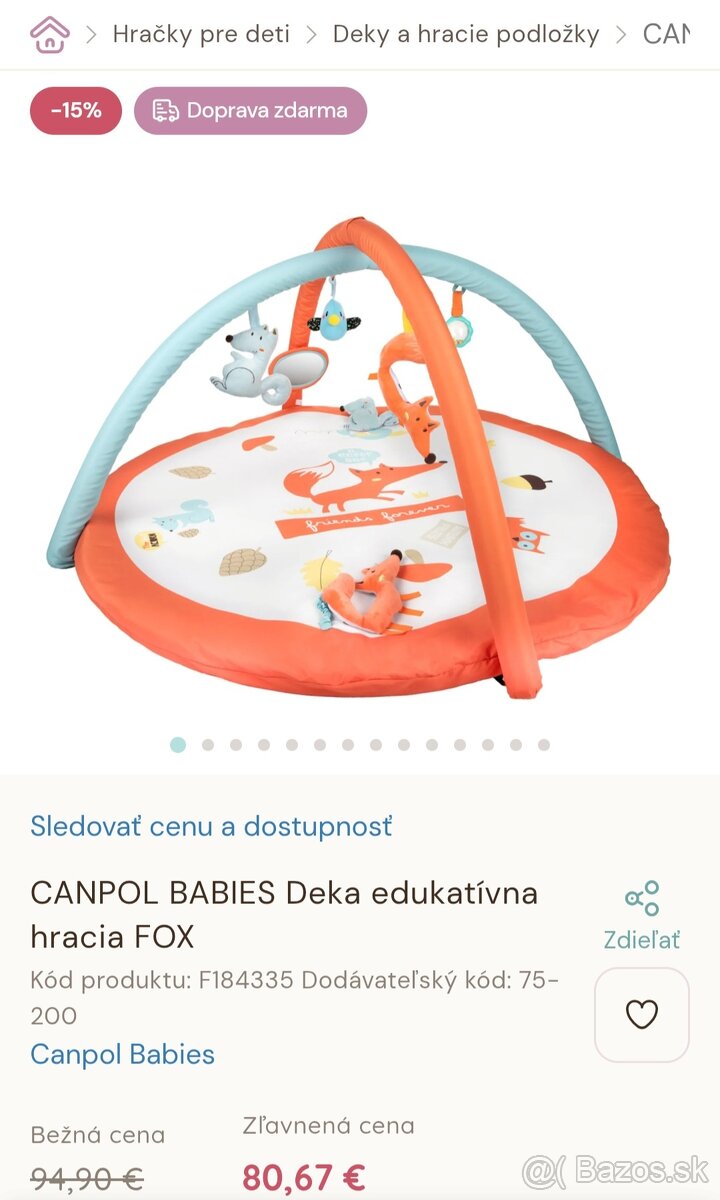 Hracia podložka Canpol Babies FOX