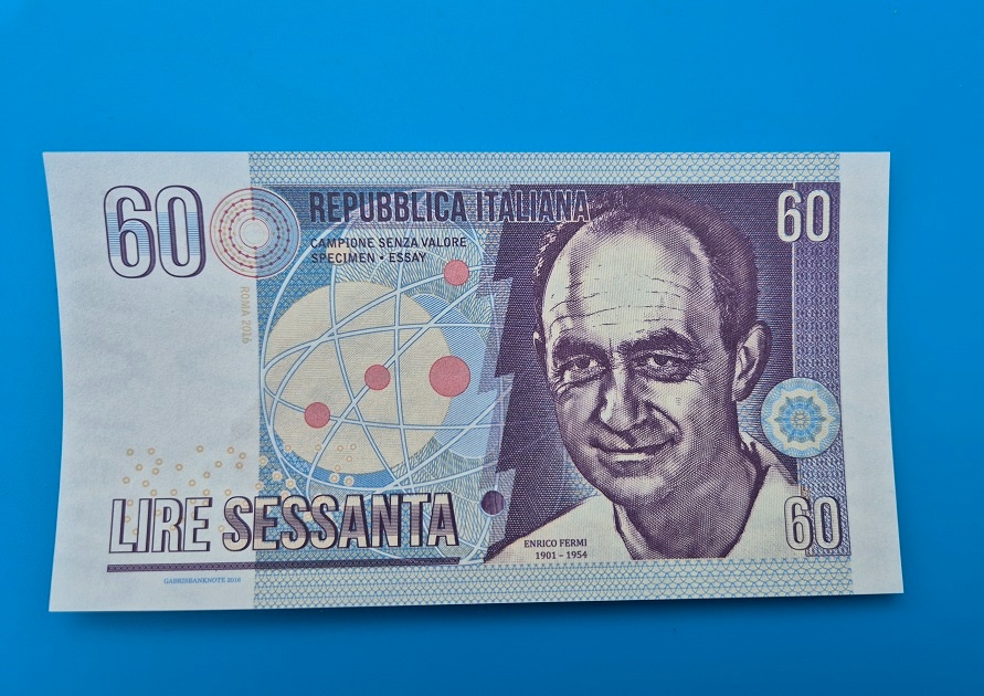 60 lire ITALY Enrico Fermi Gábriš