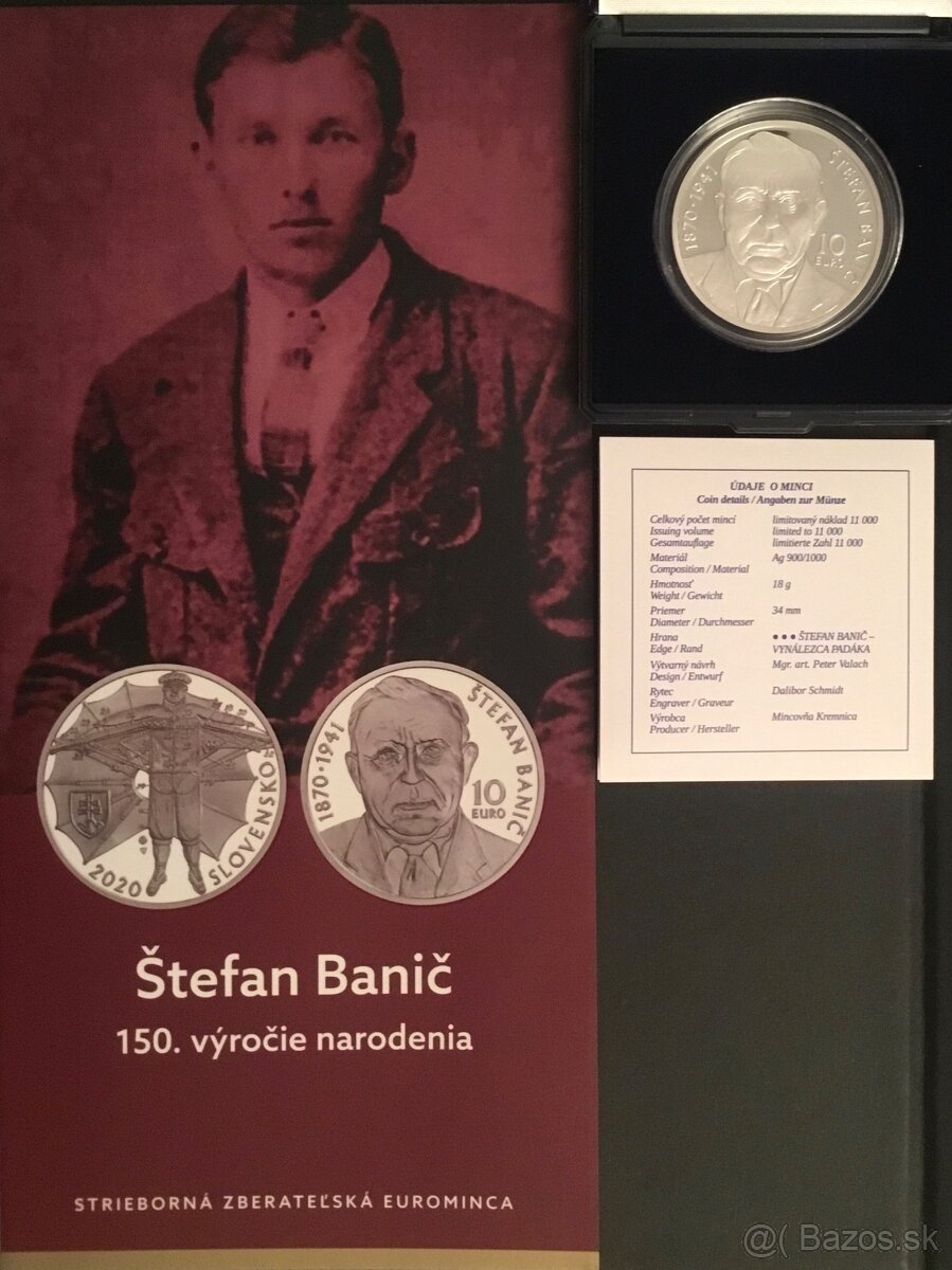 2020/10€ - Štefan Banič - 150. výročie narodenia - PROOF