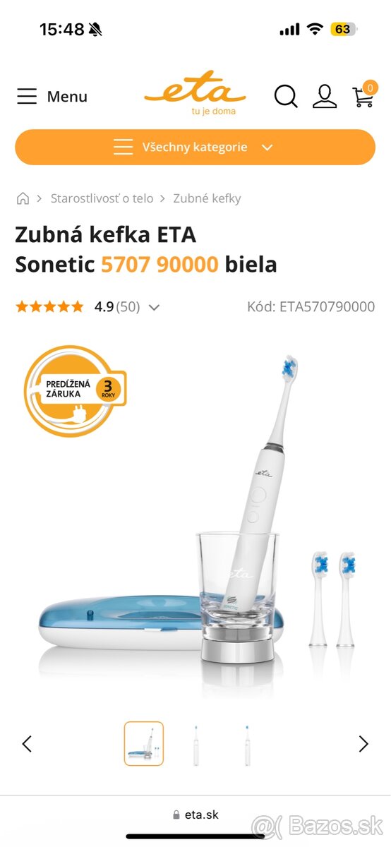 ETA Sonetic zubná kefka 5707 900000