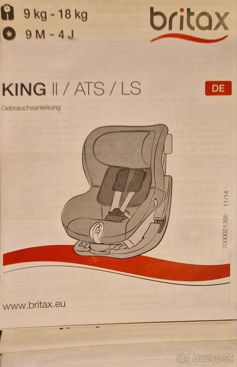 Autosedačka Britax Römer King II