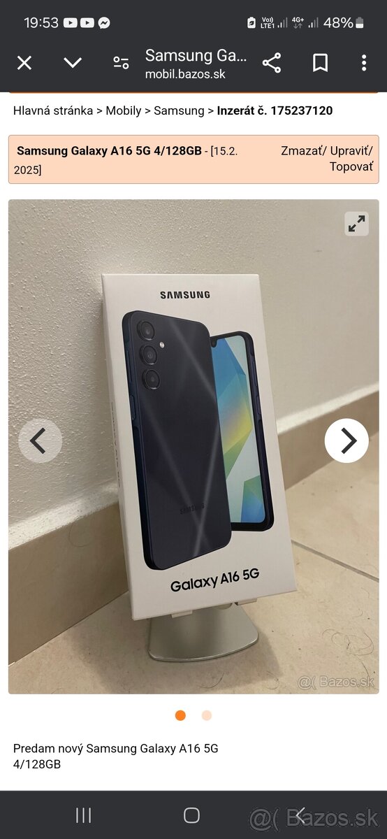 Predám Samsung galaxi A16 5g