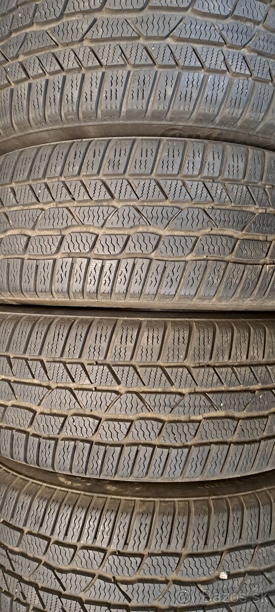 Predám 4ks jazdené zimné 205/55r16-91H Continental