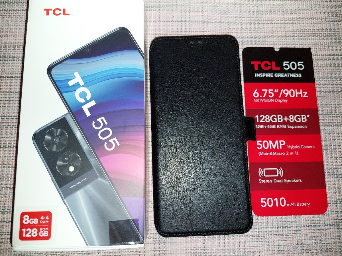 TCL 505 novy + sklicko + obal