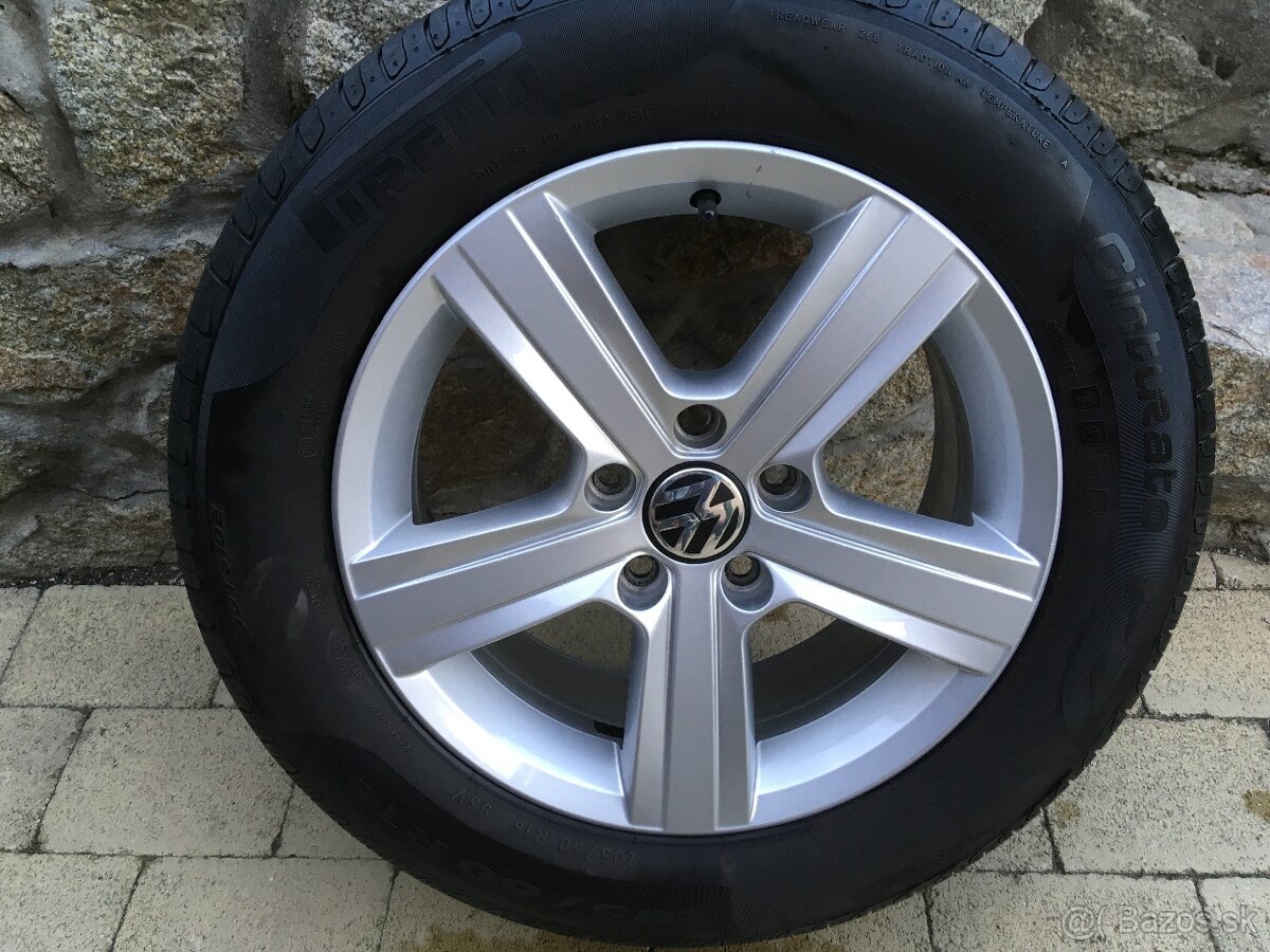 Original alu disky VW Golf 7 zn.Dover + pneu 205/60r16