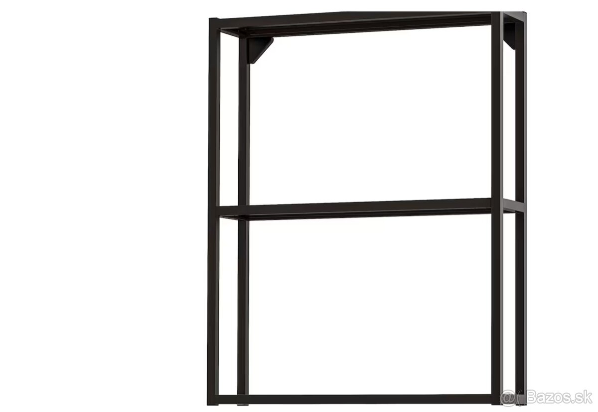 IKEA ENHET Nástenný rám s policami, čierna, 60x15x75 cm