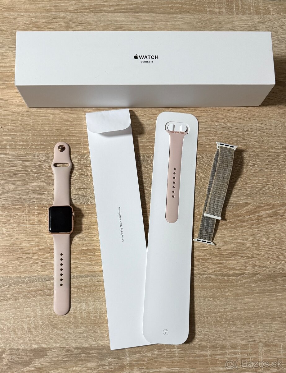 Apple Watch 3 38mm Rose (veľmi dobrý stav)