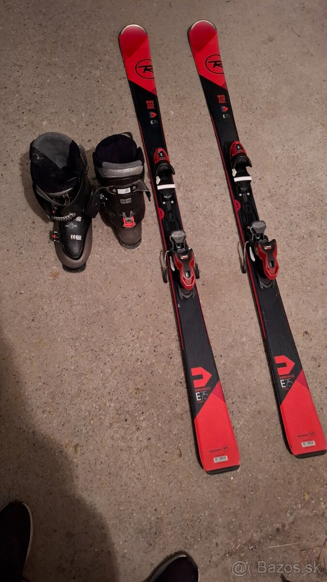 Rossignol E75 168cm + lyziarky Salomon R80 285