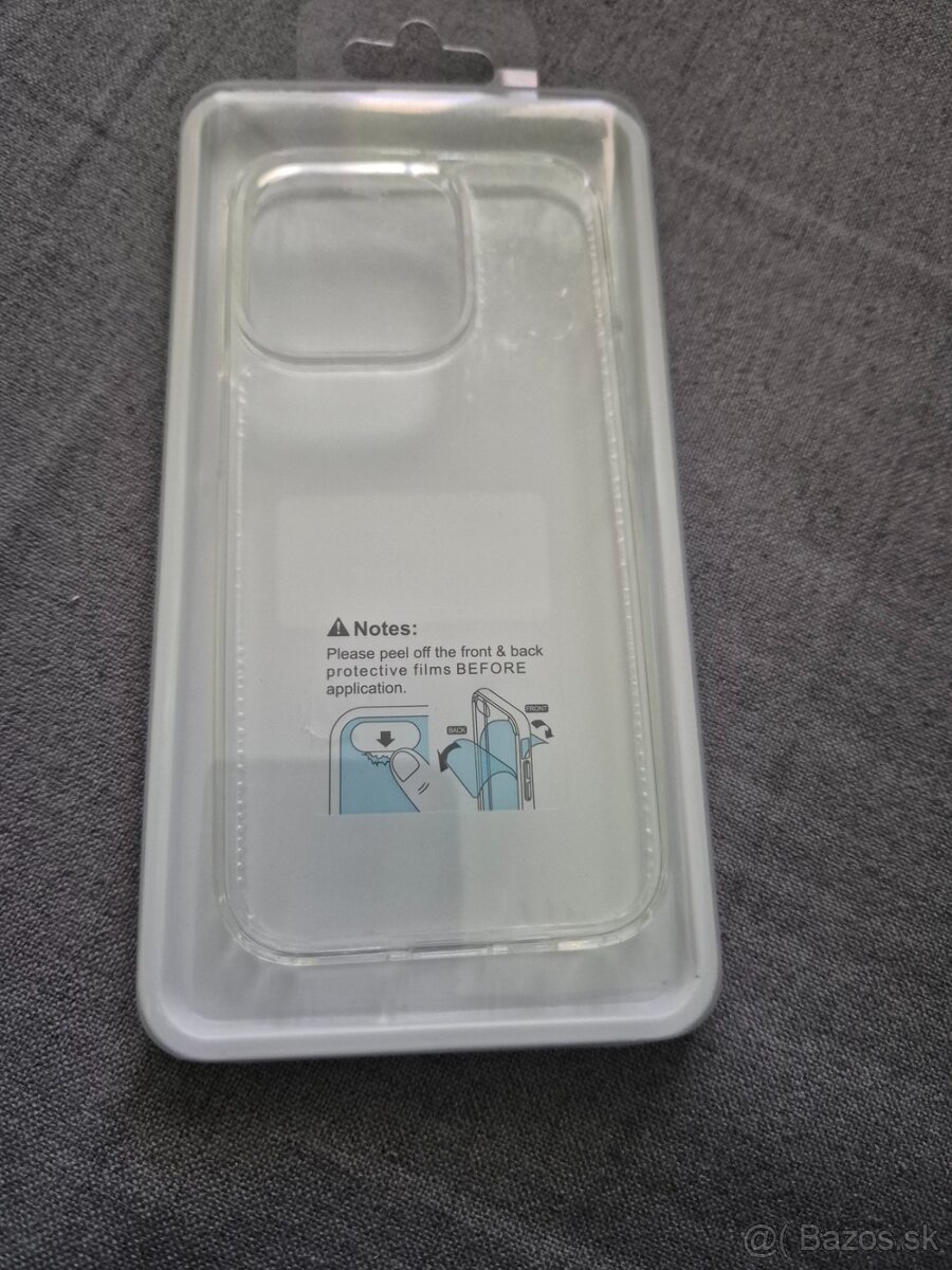 Cover zadný na iPhone 14 a pro priesvitné e