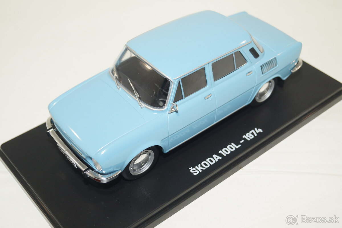 škoda 100 L svetlomodrá čssr hachette 1:24 nie 1:43 ani 1:18