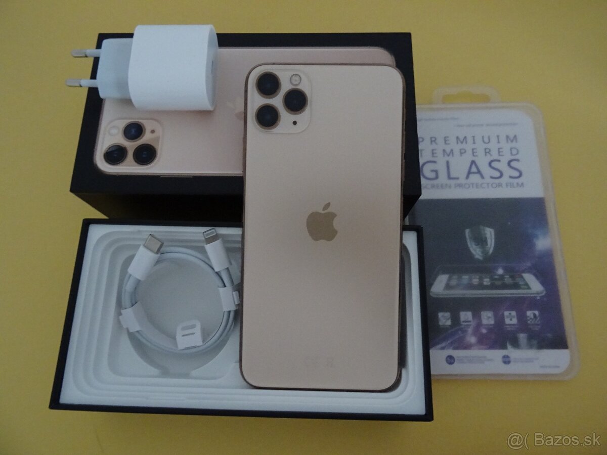 iPhone 11 PRO MAX 256GB GOLD - ZÁRUKA 1 ROK - 100% BATERIA