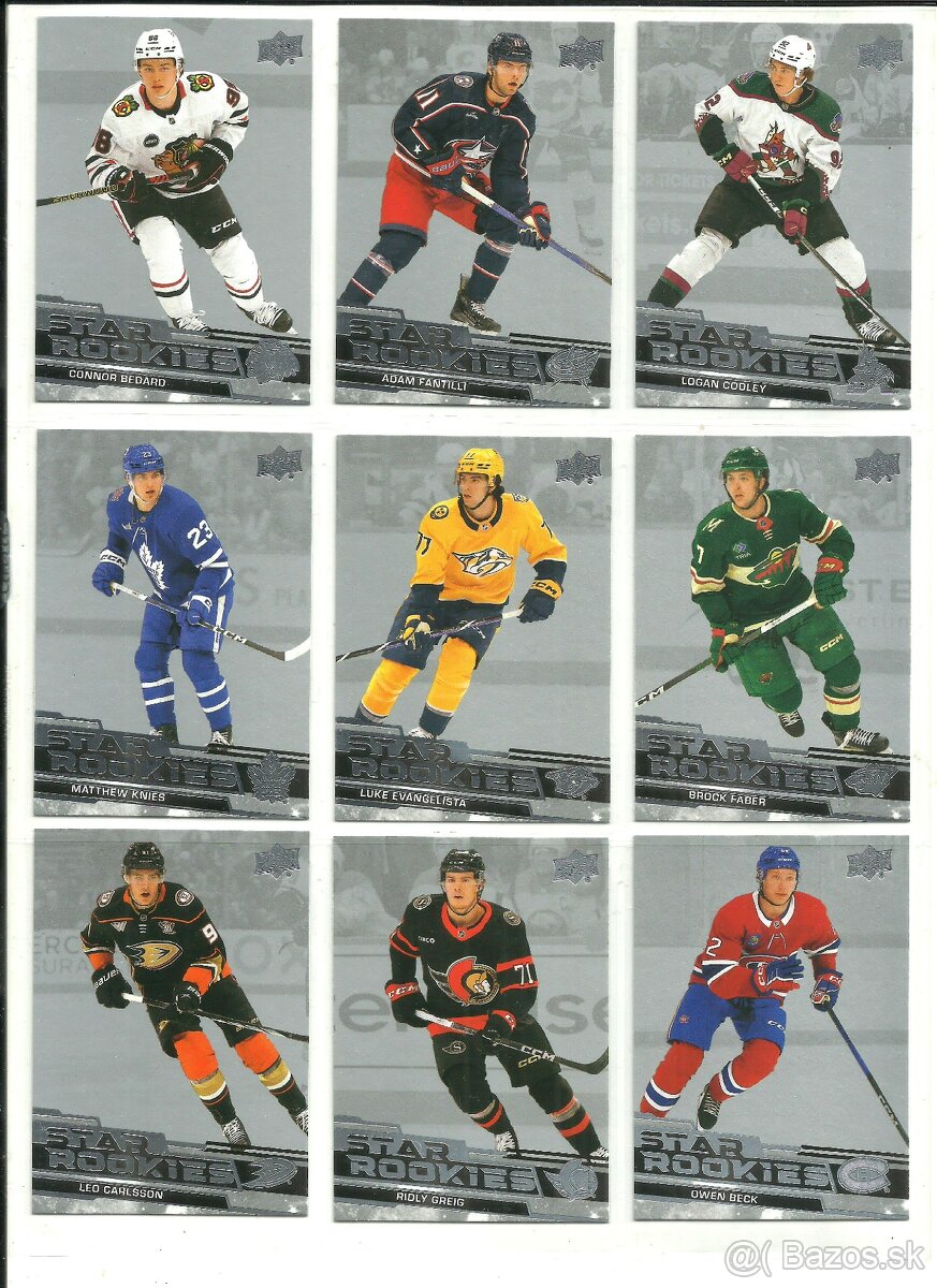 Hokejové karty - 2023-24 Star Rookie set