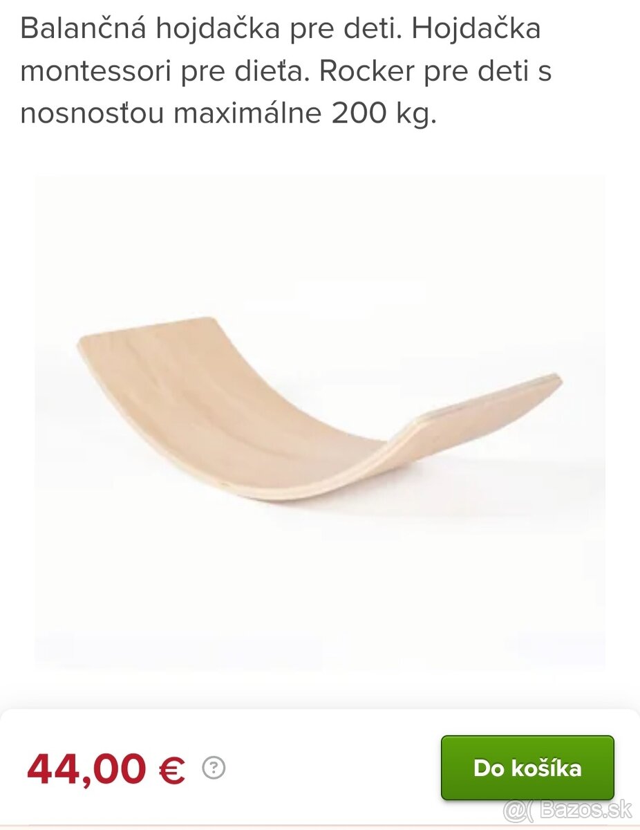 Montessori Wooden Balance Board/ Drevená balančná doska