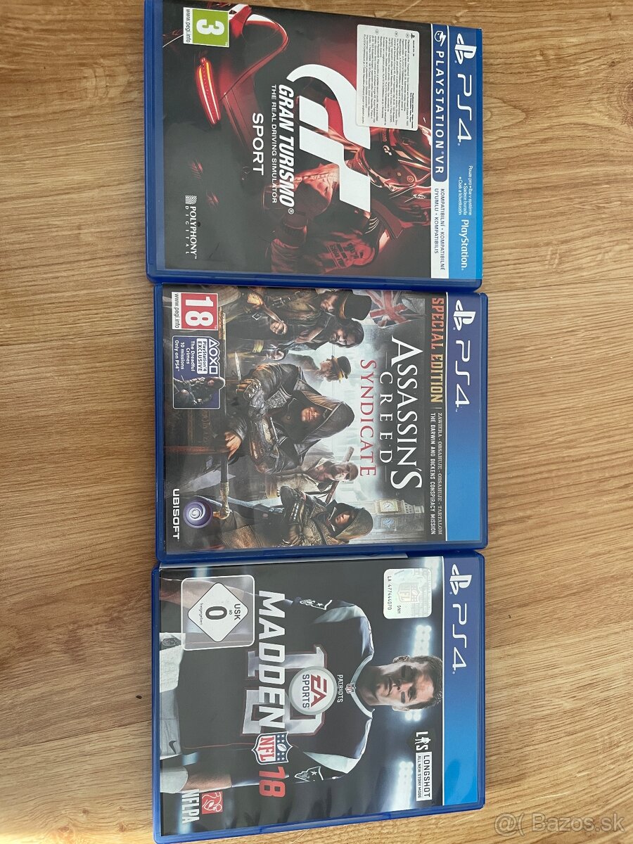 PS4 Gran turismo assassins creed nfl CZ