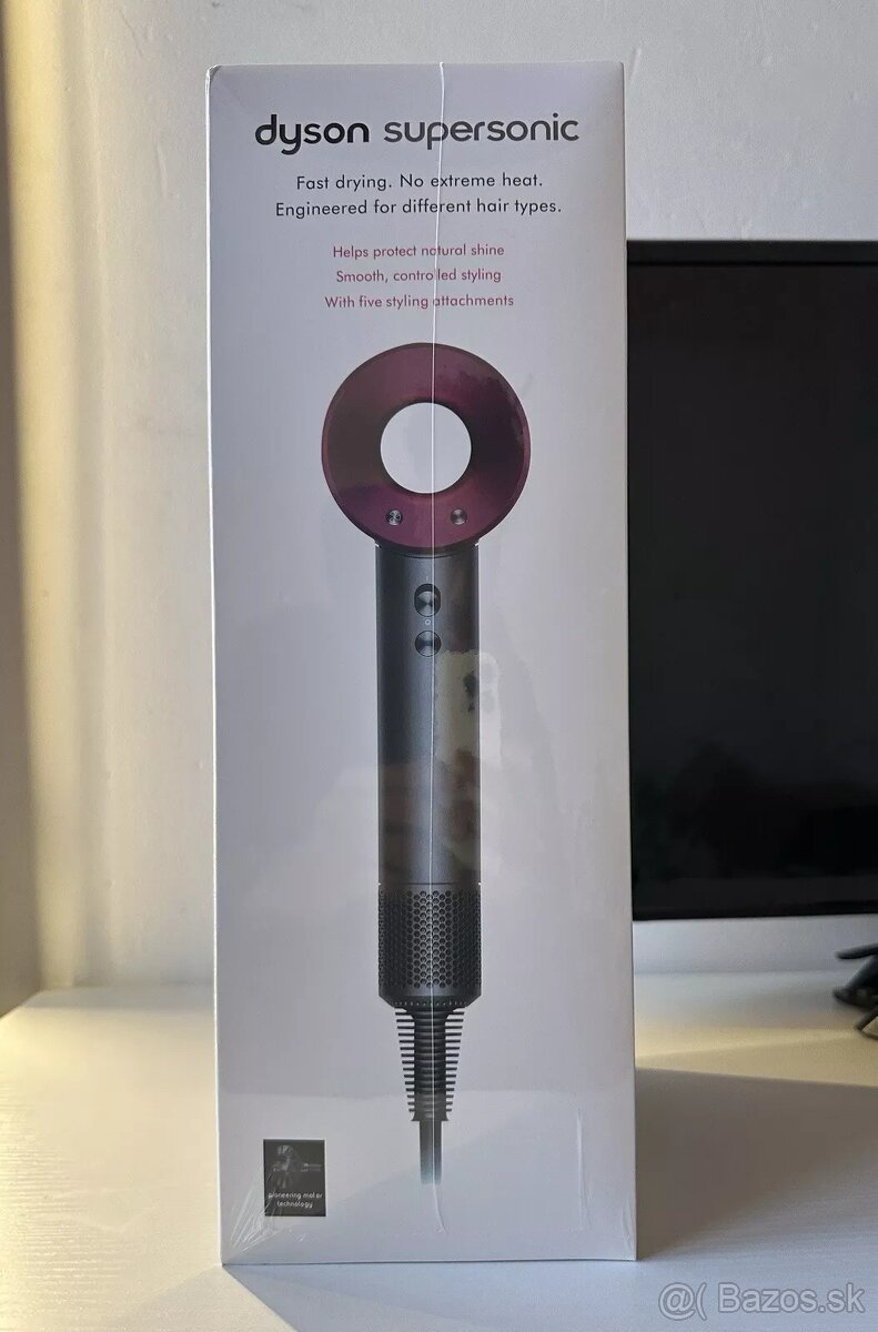 Dyson Supersonic vysoušeč vlasů - Žehlička/Fuchsie ORIGINÁL