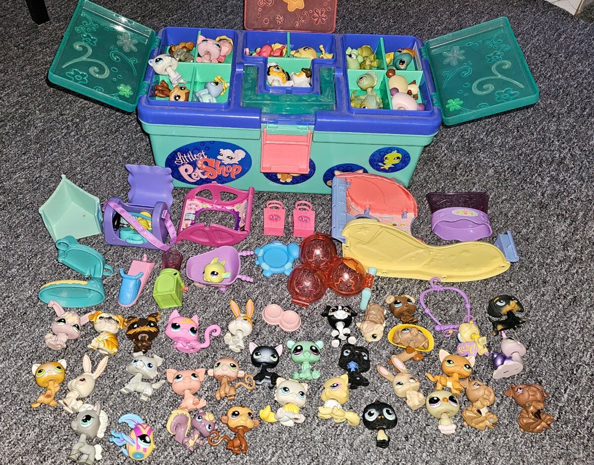 Littlest  pet shop kufrík s zvieratá, ptislušebstvo