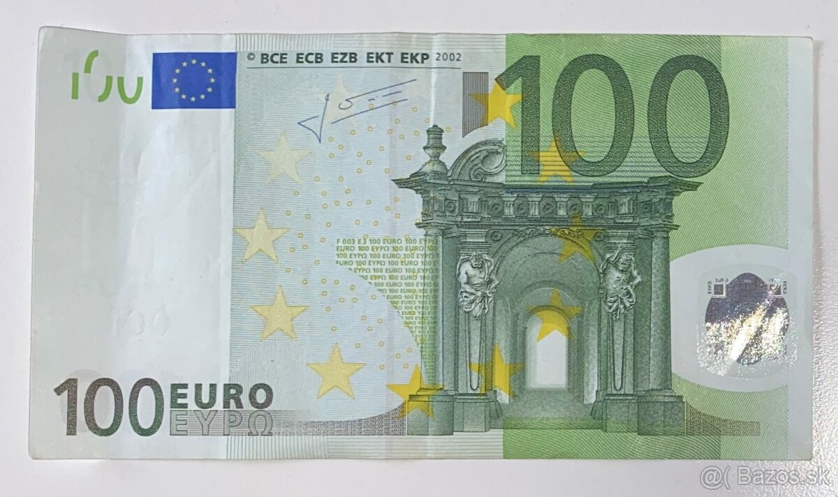 100eur bankovka r 2002