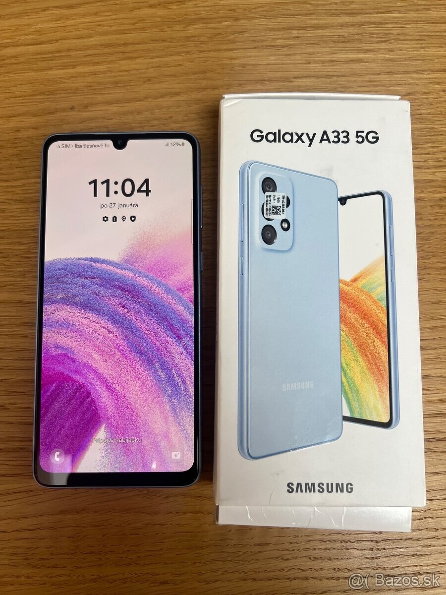 Predám SAMSUNG GALAXY A33 5G 6GB/128GB, TOP, VOLNY