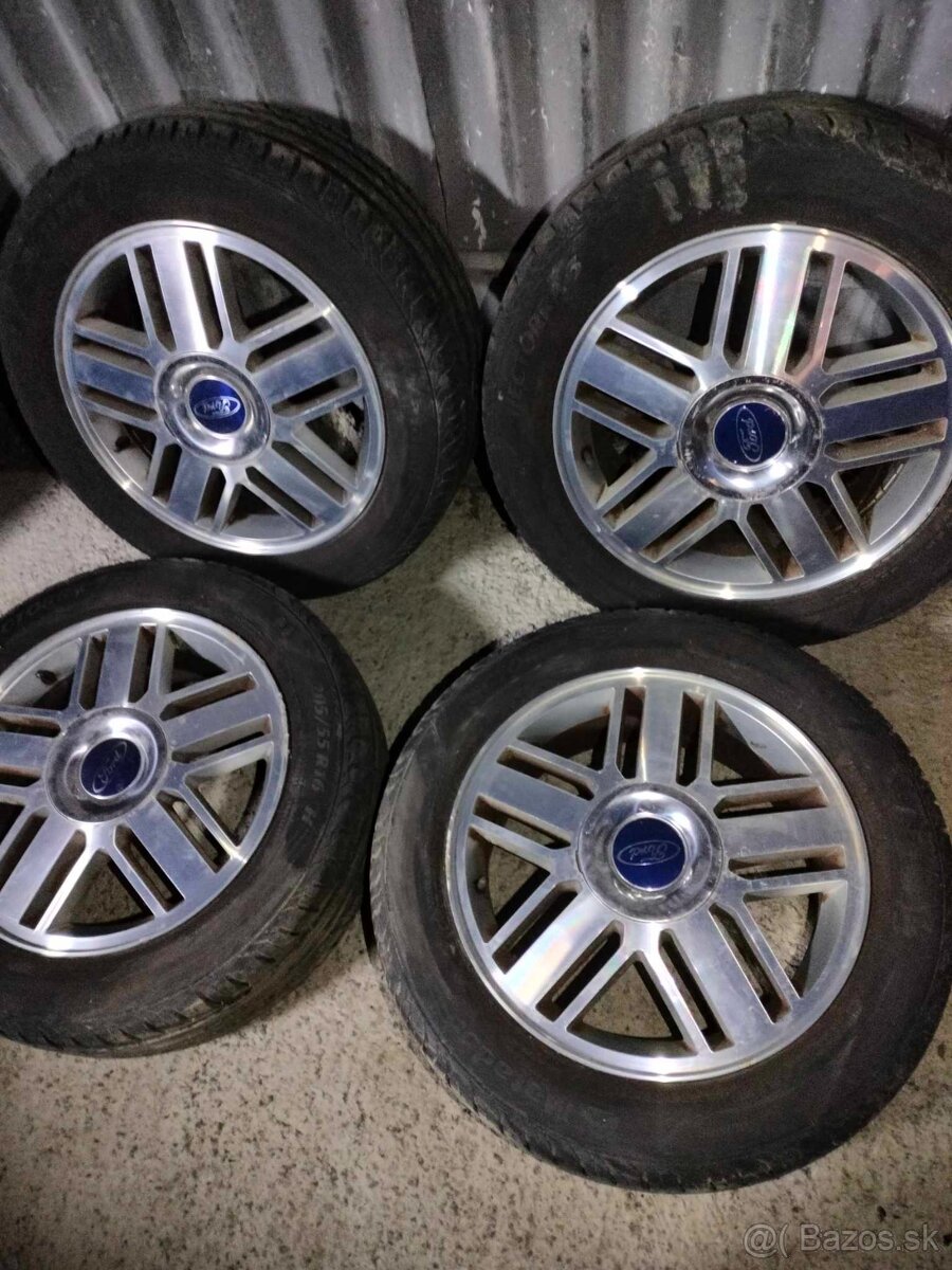 4ks alu disky orig. Ford 5x108 r16 pneu 6mm 205/55 r16