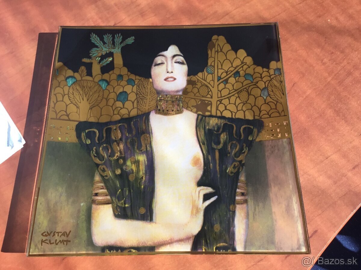 Sklenený tanier-obraz, Gustav Klimt