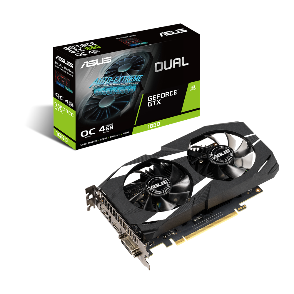 ASUS Dual GeForce® GTX 1650 OC Edition 4GB GDDR6,nepouzivana