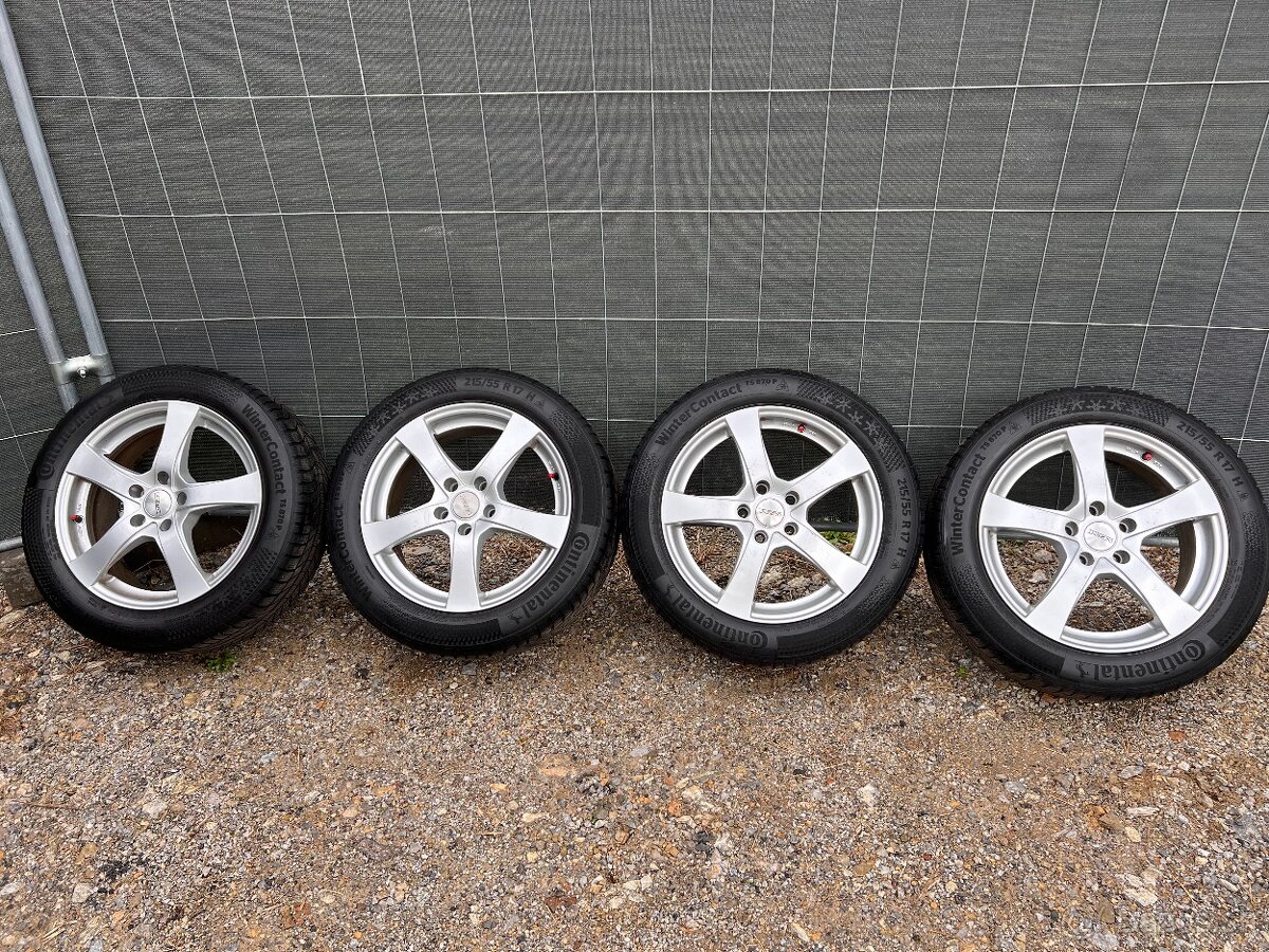 Zimný set VW 5x112, 215/55 R17 Continental TS870P