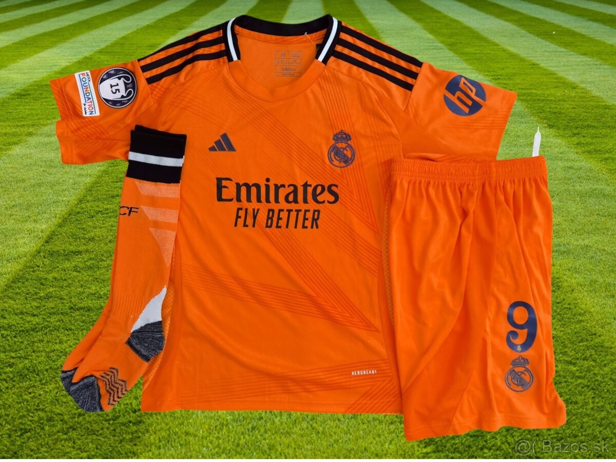 dres REAL MADRID CF Mbappé 24/25 orange 115-125cm