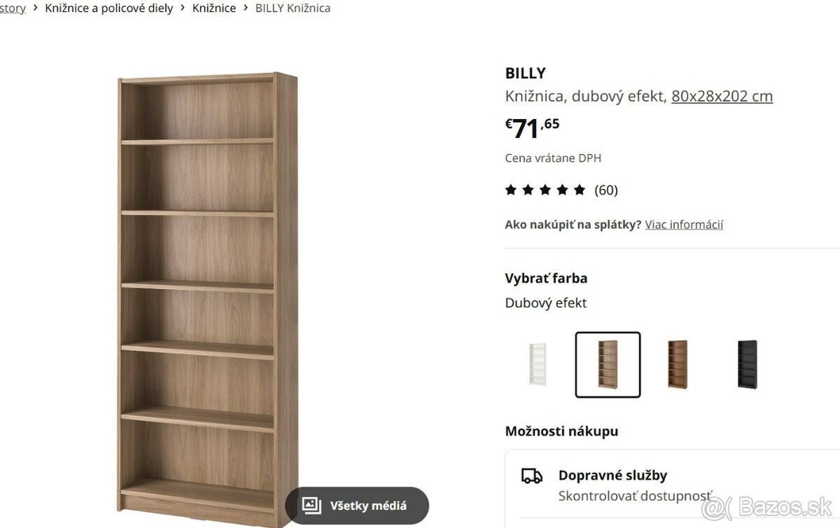 Predám knižnicu BILLY IKEA