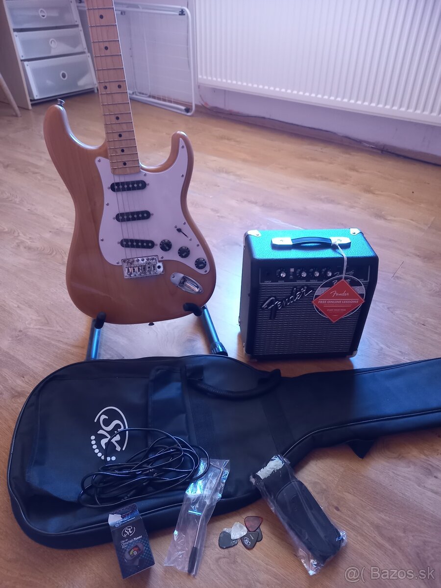 Gitara SX-SST-ALDER + výbava a kombo