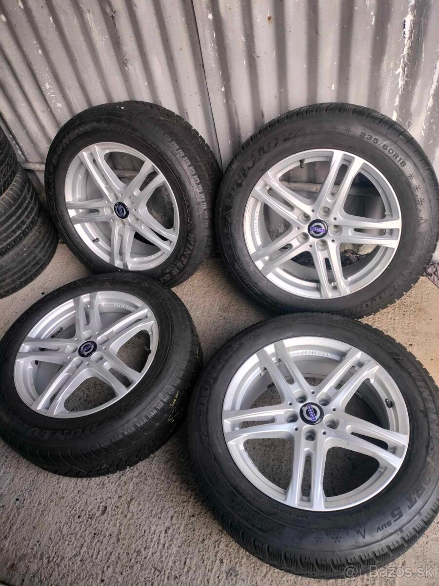 Zimná sada 4ks alu disky na Volvo 5x108 R18 pneu 7mm