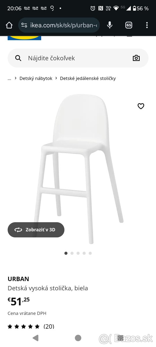 Ikea Urban detska stolicka