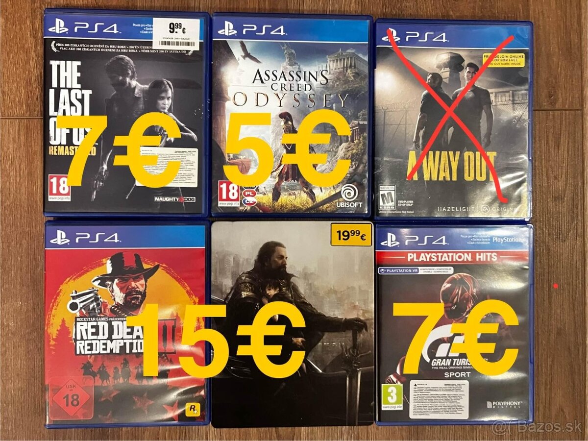 Hry na PS4 cena dohodou