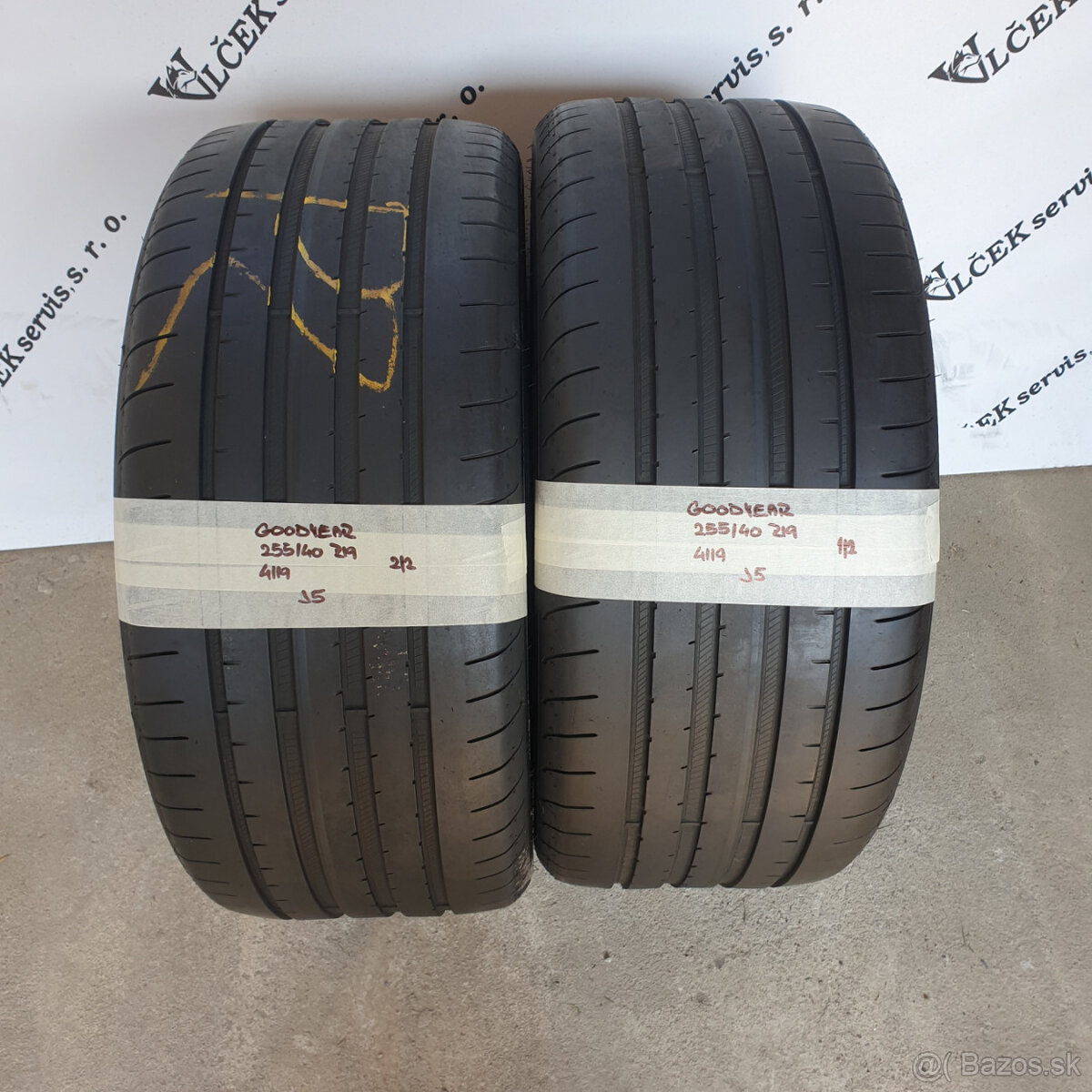 Letné pneumatiky 2 kusy 255/40R19 GOODYEAR