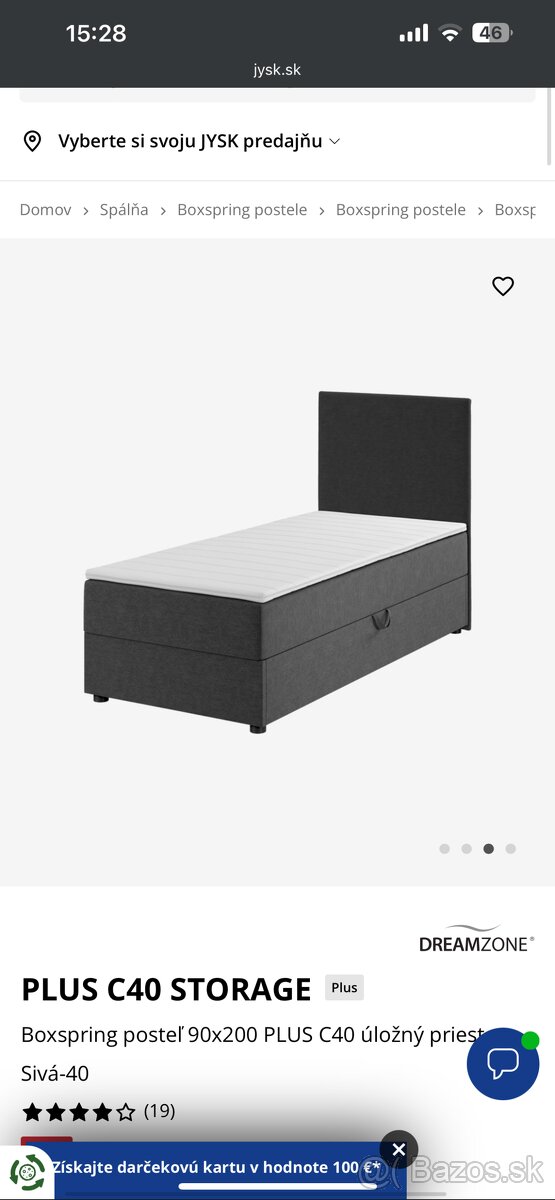 Boxspring postel