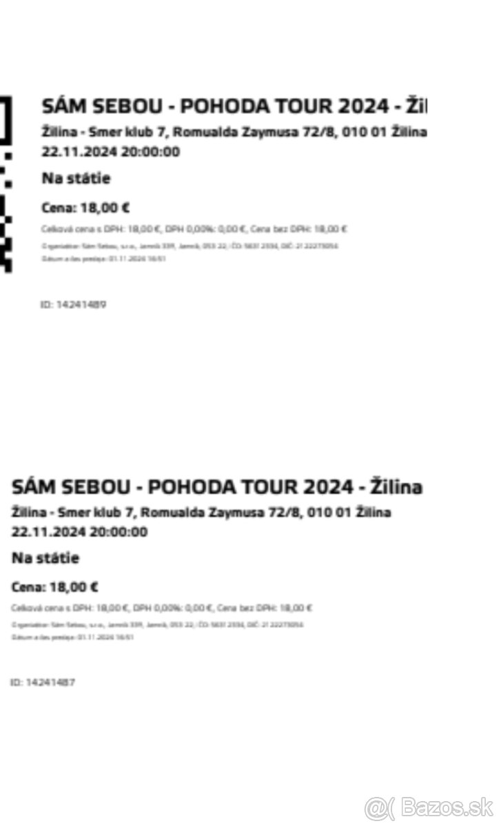 SAM SEBOU POHODA TOUR 2024 ŽILINA