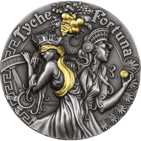 stříbrná mince - FORTUNA AND TYCHE 2 Oz