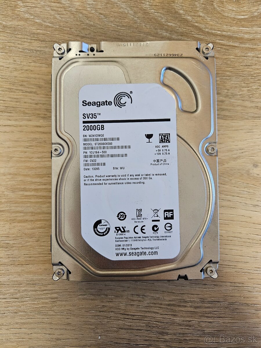 HDD 3,5" 2TB SATA Seagate SV35 (1x)