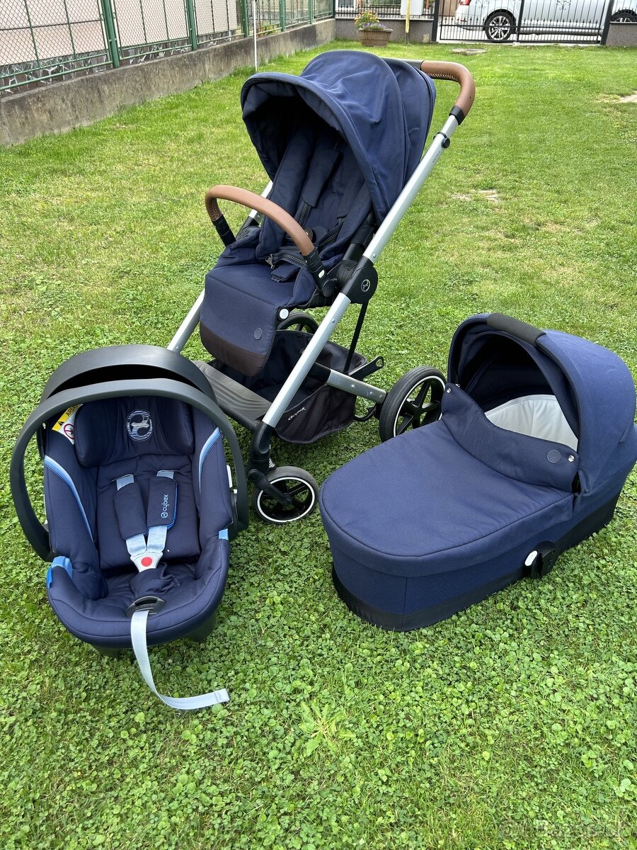 Kočík Cybex Balios S Lux silver set navy blue 3v1 2020