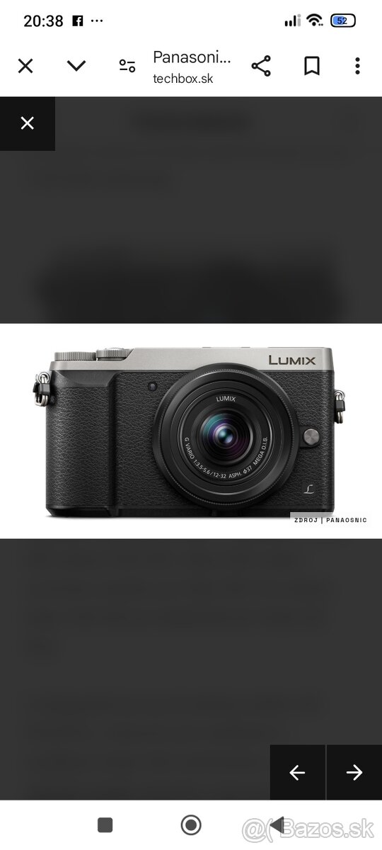 Dopyt: Panasonic lumix GX80