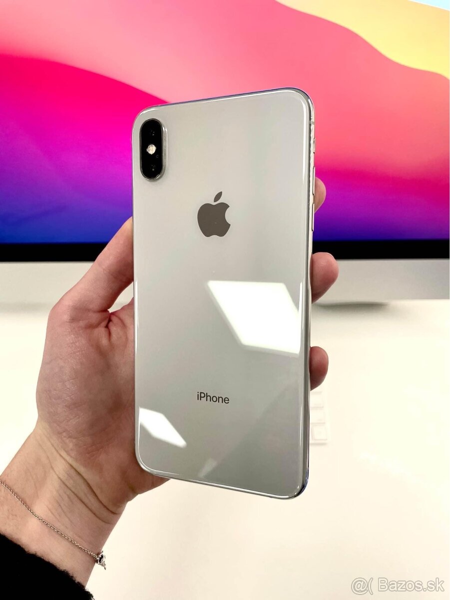 iPhone Xs Max Silver KONDICE BATERIE 100% TOP