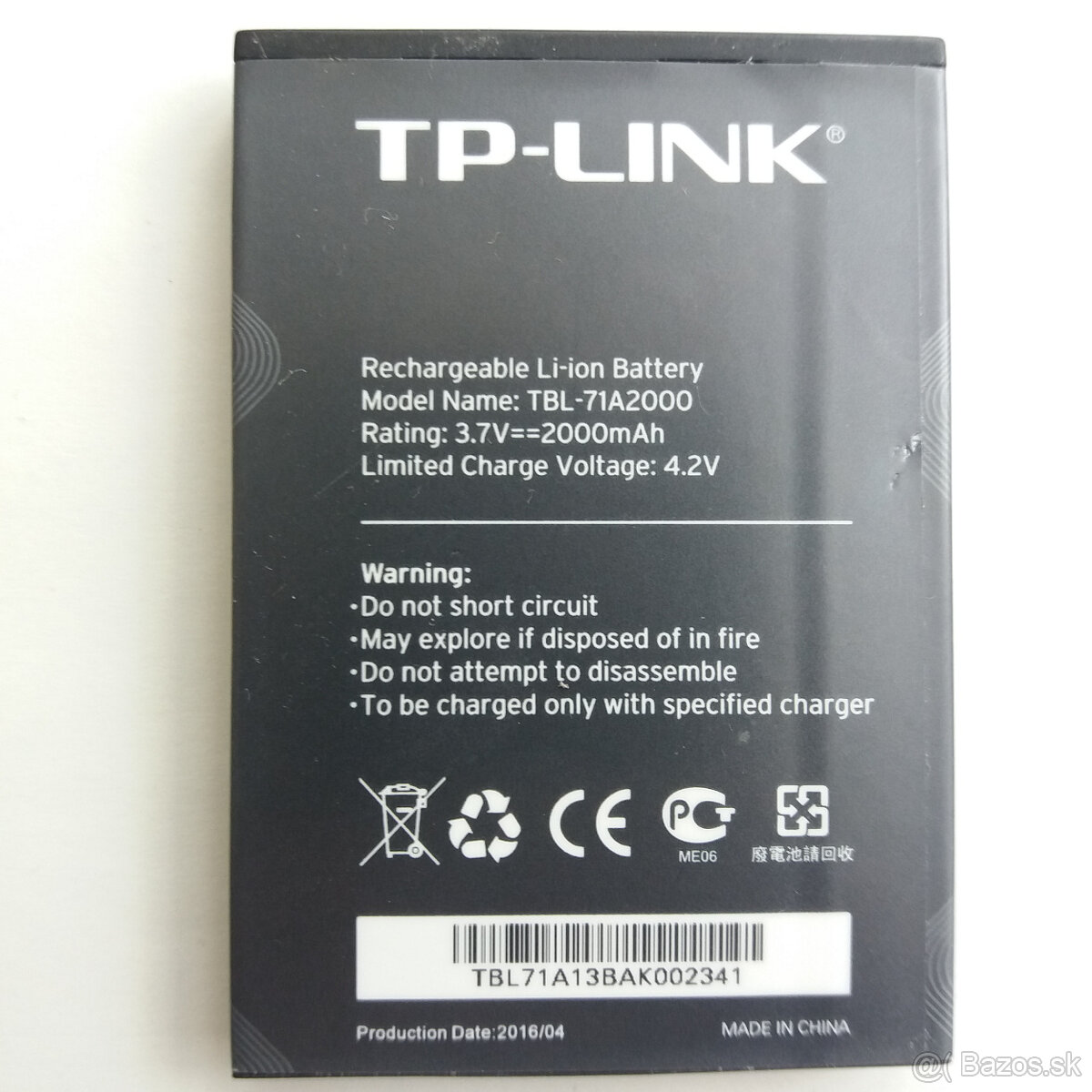 TP-Link TBL-71A2000  baterie / akumulátor pro WIFI router