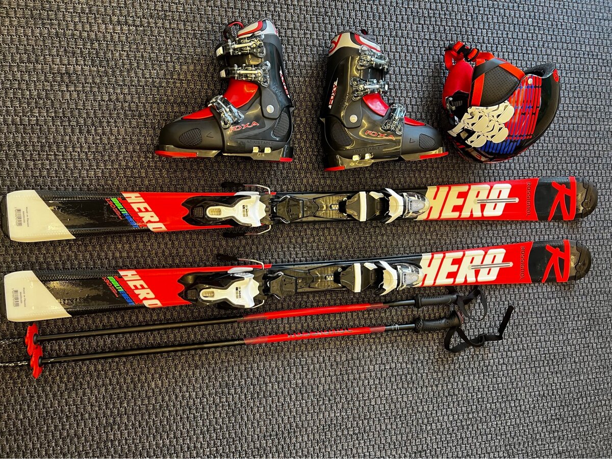 Detské/juniorské lyže Rossignol Hero 130cm + palice