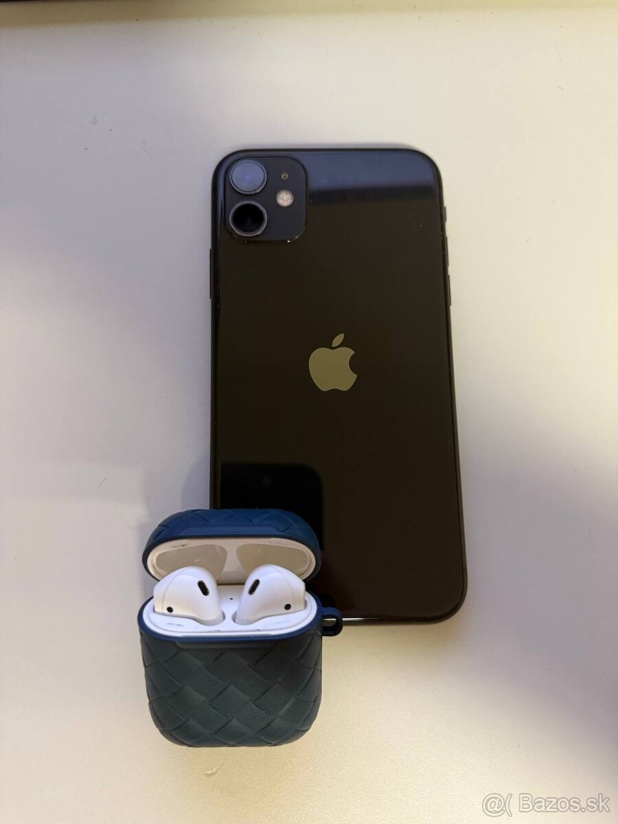 iPhone 11 (128gb) + AirPods 1 + 5 puzdrov a nabíjačka