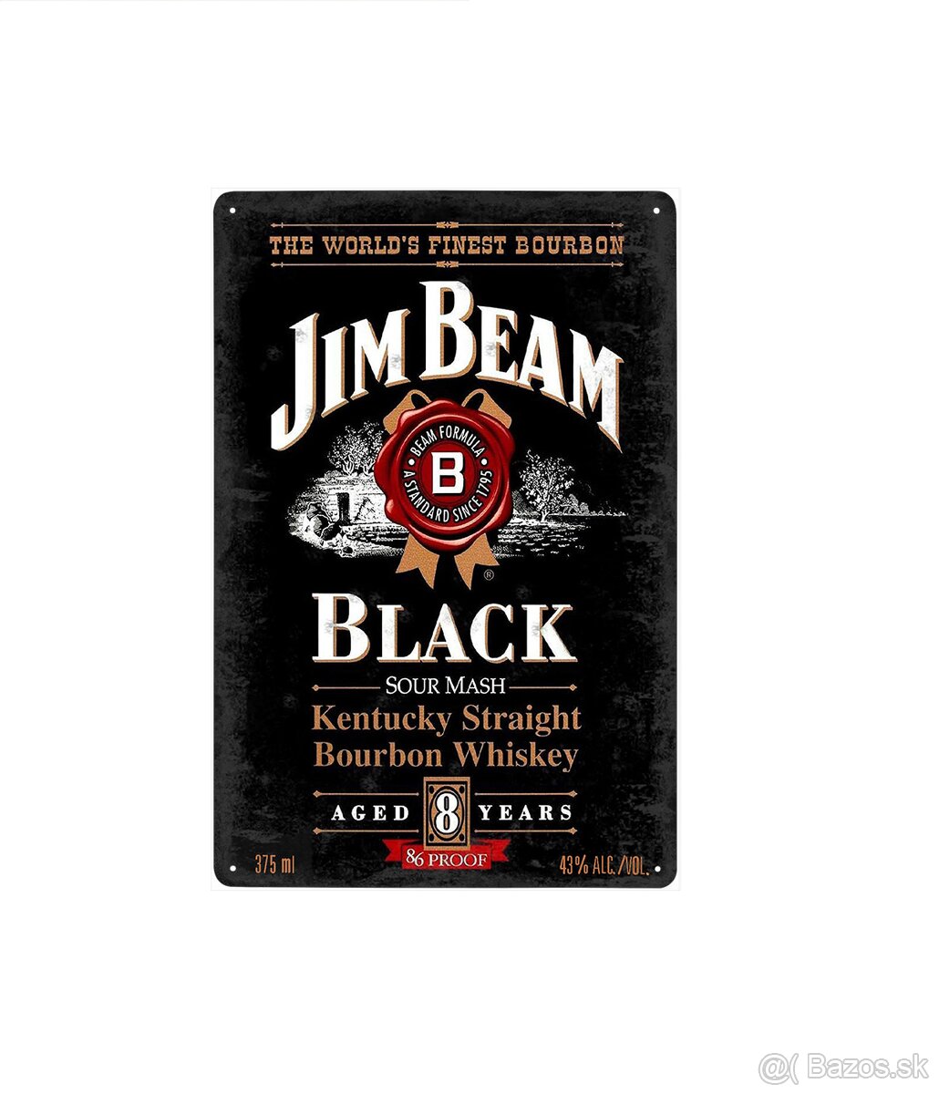 cedule plechová - Jim Beam Black Whiskey