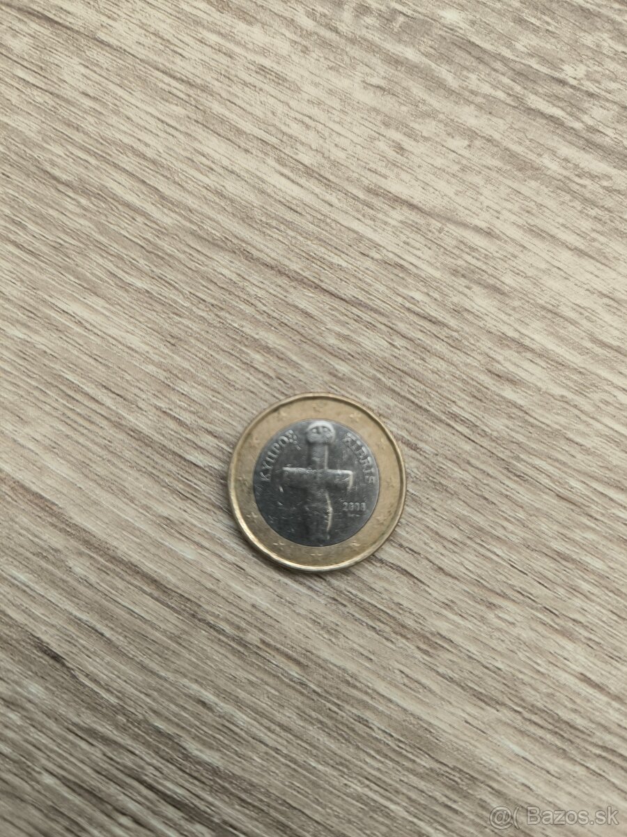 1 euro Cyprus Kibris vzácna minca