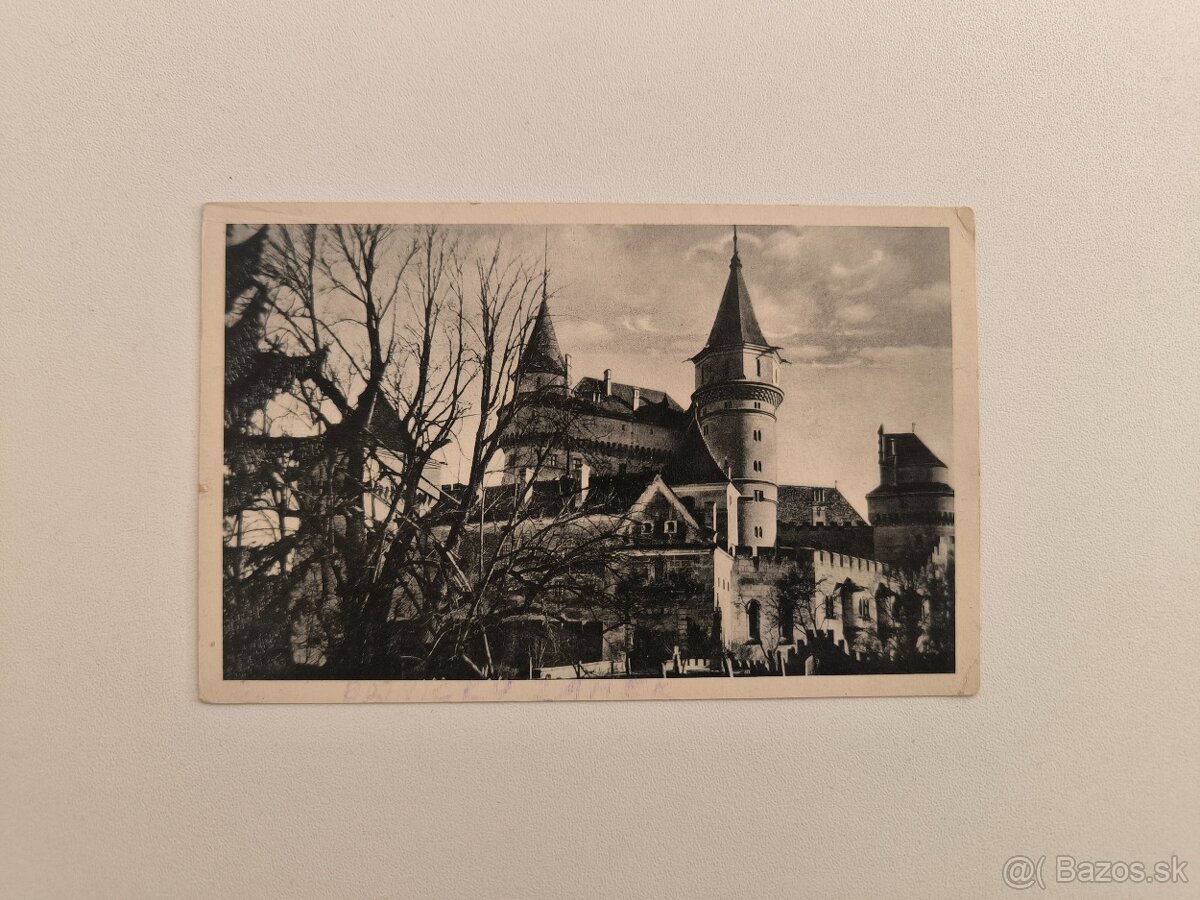 Pohľadnica - Bojnice hrad - r. 1937