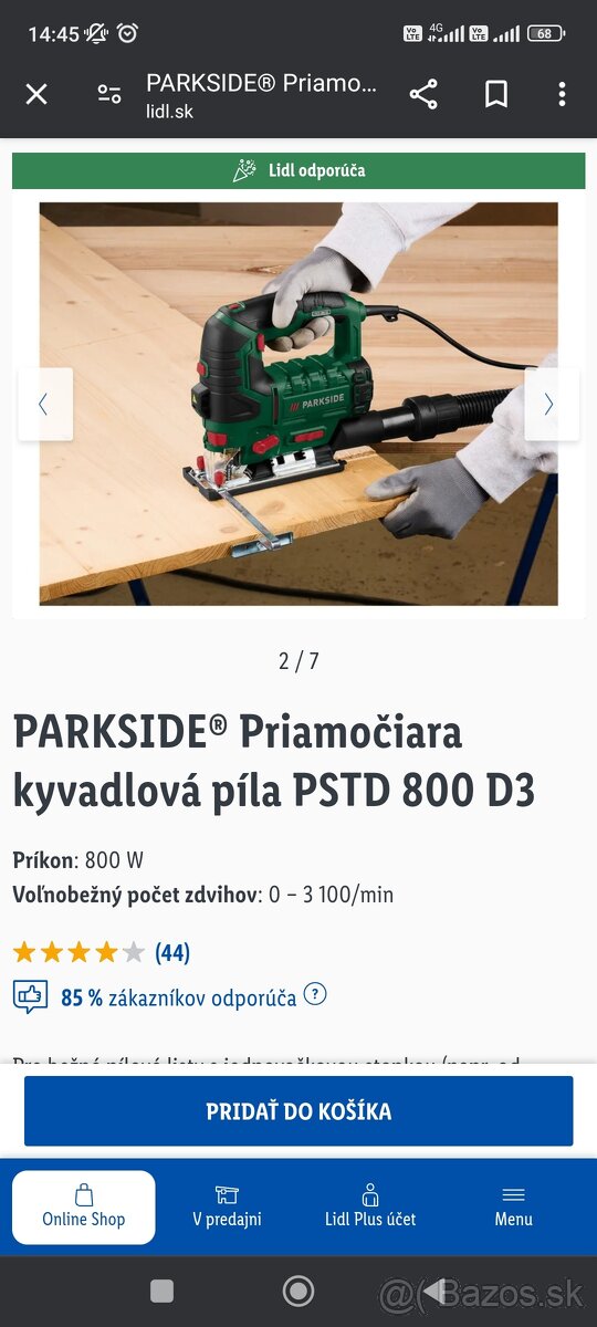 Priamočiara píla Parkside