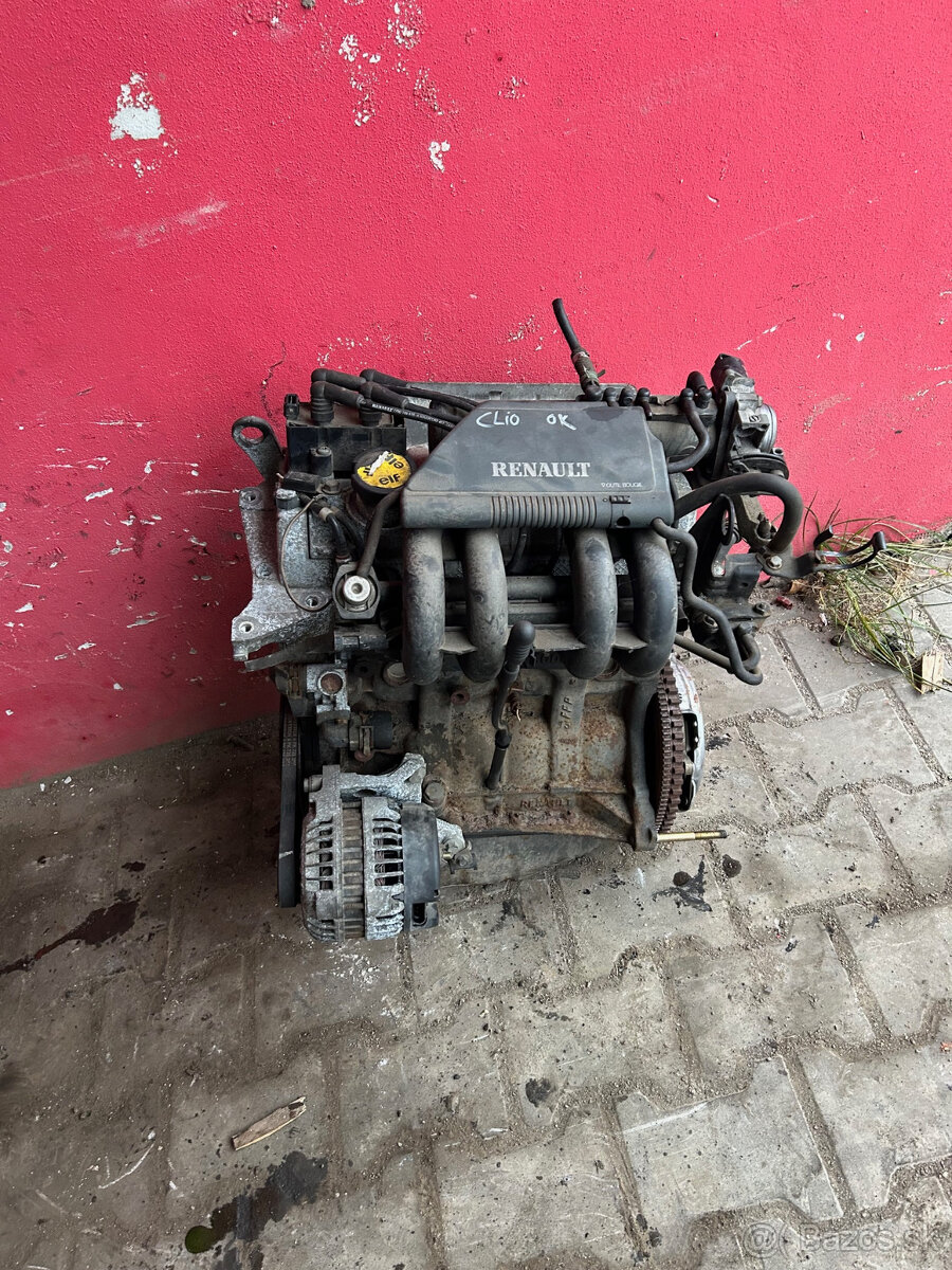 Motor 1,2 43KW D7F Renault Clio Kangoo kompletní