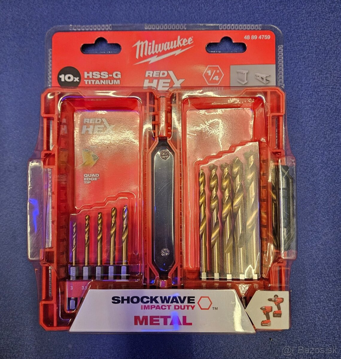 MILWAUKEE Sada vrtákov do kovu RED HEX SHOCKWAVE™ HSS-G TiN