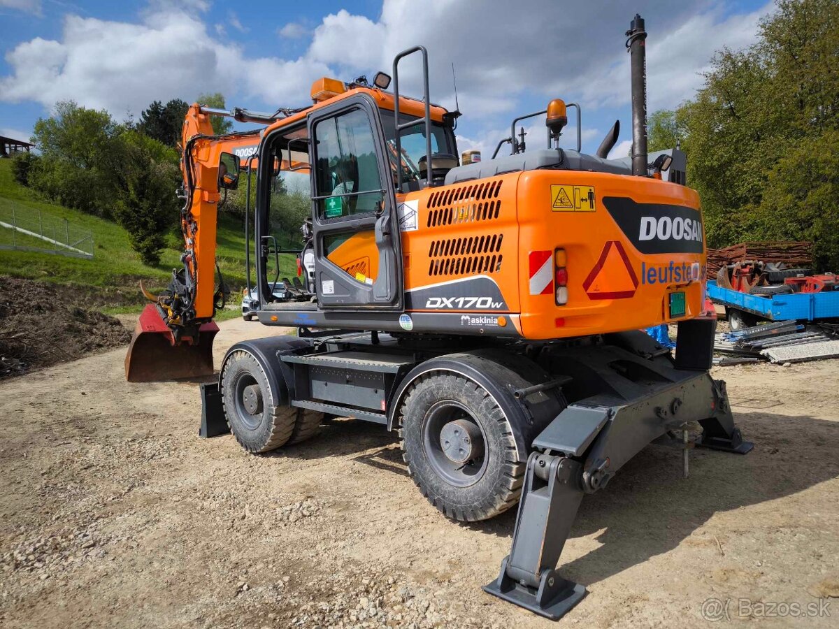 DOOSAN DX170 W5 NIVELACia LEICA ROTOTILT LOPATY